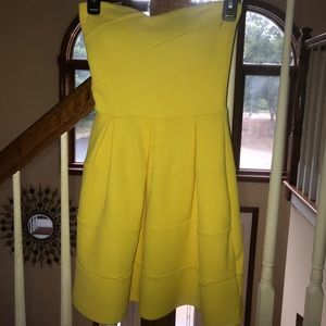 Yellow Strapless Dress